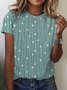 Geometrisch Rundhals Lässig Kurzarm T-Shirt