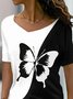 Schmetterling Lässig Regelmäßige Passform Kurzarm T-Shirt Bedrucken