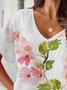 Urlaub Aquarell Blume Serie Bluse T-Shirt Große Größen