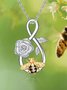 Persönlichkeit Unendlichkeit Symbol Liebe Rosa Biene Halskette