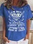 Damen Textbriefe Kurzarm T-Shirts T-Shirt Rundhals Lässig Sommer Oberteile