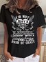 Damen Textbriefe Kurzarm T-Shirts T-Shirt Rundhals Lässig Sommer Oberteile