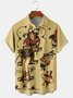 Retro Kultur Sammlung Western Cowgirl Element Muster Revers Kurzarm Brusttasche Bluse Print Oberteile