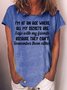 Damen Textbriefe Kurzarm T-Shirts T-Shirt Rundhals Lässig Sommer Oberteile