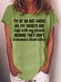 Damen Textbriefe Kurzarm T-Shirts T-Shirt Rundhals Lässig Sommer Oberteile