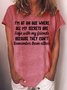 Damen Textbriefe Kurzarm T-Shirts T-Shirt Rundhals Lässig Sommer Oberteile