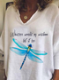 Urlaub V-Ausschnitt Libelle T-Shirt