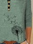 Farbblock Regelmäßige Passform Rundhals T-Shirt