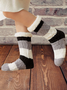 Lässig Kontrast Farbe Gestreift Plus Vlies Socken Zuhause Socken für den Boden