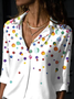 Lässig Weit Polka Dots Bluse