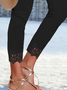 Damen Unifarben Lässig Alle Jahreszeiten Lang Leggings