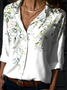 Damen Täglich Wochenende Geblümt Bluse Bluse Geblümt Langarm Knopf Print Hemdkragen Lässig Strassenmode Blusen & Shirts
