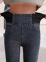 Weit Unifarben Denim Jean