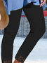 Damen Unifarben Lässig Alle Jahreszeiten Lang Leggings