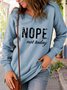 Hoffnung V-Ausschnitt Lässig Sweatshirts
