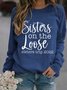 Lässig Textbriefe Herbst Elasthan Täglich Rundhals Regelmäßig H-Linie Regelmäßig Sweatshirts für Damen
