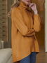 Einfacher Einfarbiger Pullover mit Rollkragen