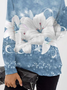 Rundhals Lässig Baumwollmischung Sweatshirts