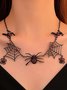 Damen Straße Alle Jahreszeiten Halloween Party Strass Strass Strass Standard Individualität Halsketten Halskette