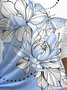 Damen Lässig Geblümt Herbst Jersey Langarm Regelmäßig H-Linie Mittel Elastizität Regelmäßig Größe T-Shirt
