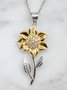 Lässig Diamant Sonnenblume Halskette Mutters Tag Valentinstag das Erntedankfest Abschluss Saison Geschenk