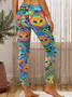 Damen Katze Einfach Alle Jahreszeiten Lang Leggings