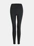 Lässig Unifarben Herbst Polyester Hohe Taille Hoch Elastizität Fest Regelmäßig Regelmäßig Größe Leggings für Damen