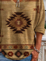 Ethnisch Herbst Urlaub Hoch Elastizität Täglich Weit Langarm H-Linie Regelmäßig T-Shirt für Damen
