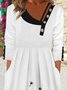 Damen Lässig Farbblock Herbst Karree Täglich Regelmäßige Passform Midi A-Linien Regelmäßig Kleider