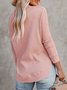 Damen Lässig Unifarben Herbst Mikroelastizität Weit Rundhals Regelmäßig H-Linie Regelmäßig Blusen & Shirts