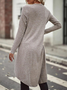 Lässig Unifarben Herbst Normal Täglich Regelmäßige Passform A-Linien Regelmäßig Mittel Elastizität Sonstiges Mantel für Damen