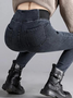 Weit Unifarben Denim Jean