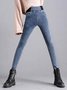 Weit Unifarben Denim Jean