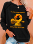 Lässig Farbblock Herbst Weit Langarm Rundhals Regelmäßig H-Linie Regelmäßig Größe Sweatshirts für Damen