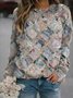 Rundhals Weit Geometrisch Sweatshirts