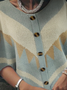 Geometrisch Lässig Pullover Mantel