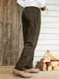 Baumwolle Leinen Stil amerikanisch-Stil basierend Bequem Freizeit Hose