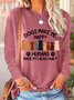 Damen Langarm Bluse Frühling/Herbst Hund Polyester Baumwolle Rundhals Täglich Ausgehen Lässig Oberteile