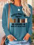 Damen Langarm Bluse Frühling/Herbst Hund Polyester Baumwolle Rundhals Täglich Ausgehen Lässig Oberteile