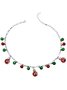 Weihnachten Rot Grün Kette Glocke Muster Halskette Weihnachten Party Schmuck