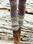 Damen Sprengstoff Band Ethnisch Retro Legging