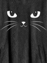 Kratzen Süß Katze Bestickt Weit Warm Sweatshirt