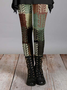 Lässig Farbblock Fest Leggings