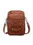 Antiquität Weich Leder Postleitzahl multi Tasche Carmen Umhängetasche