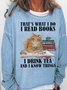 Damen Textbriefe Rundhals Lässig Frühling/Herbst Langarm Sweatshirt