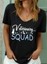 Damen Tier Kurzarm T-Shirts T-Shirt V-Ausschnitt Lässig Sommer Oberteile