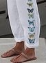 Lässig Weit Baumwolle Schmetterling Freizeithose