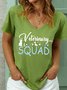 Damen Tier Kurzarm T-Shirts T-Shirt V-Ausschnitt Lässig Sommer Oberteile