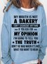 Damen Textbriefe Rundhals Lässig Frühling/Herbst Langarm Sweatshirt