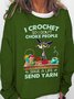 Damen Rundhals Tier Einfach Frühling/Herbst Langarm Sweatshirt